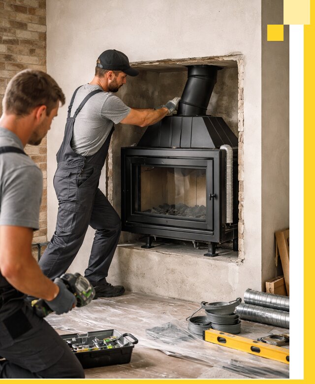 Установка каминных топок в Копейске: монтаж, подключение