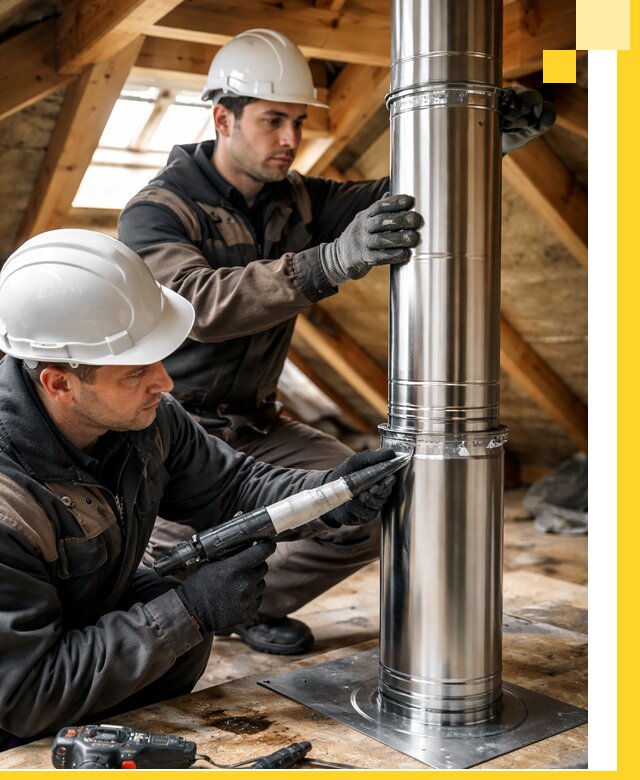 Монтаж дымоходов для каминов в Копейске с гарантией качества