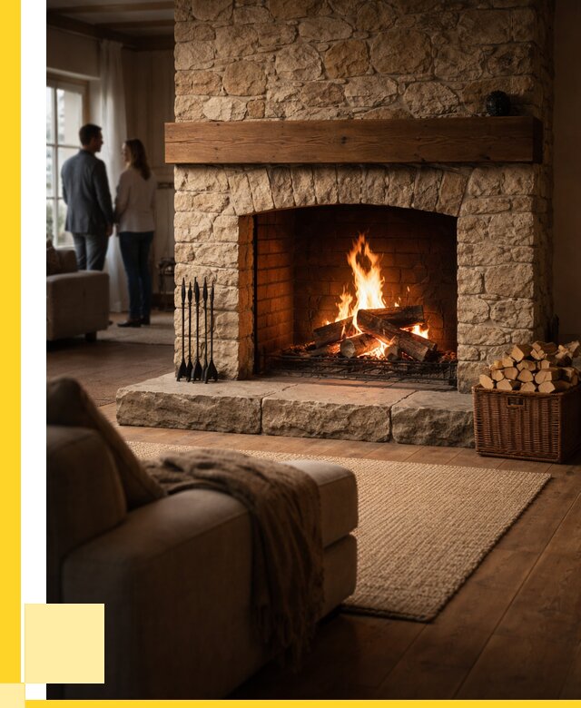 Открытые камины под ключ в Копейске от 153945 р. ЭриданКпс