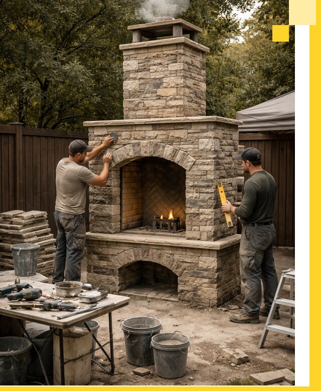 Проектирование и установка уличных каминов в Копейске