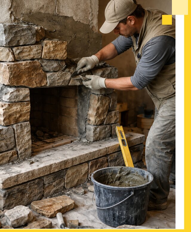 Изготовление и установка каменных каминов под ключ в Копейске