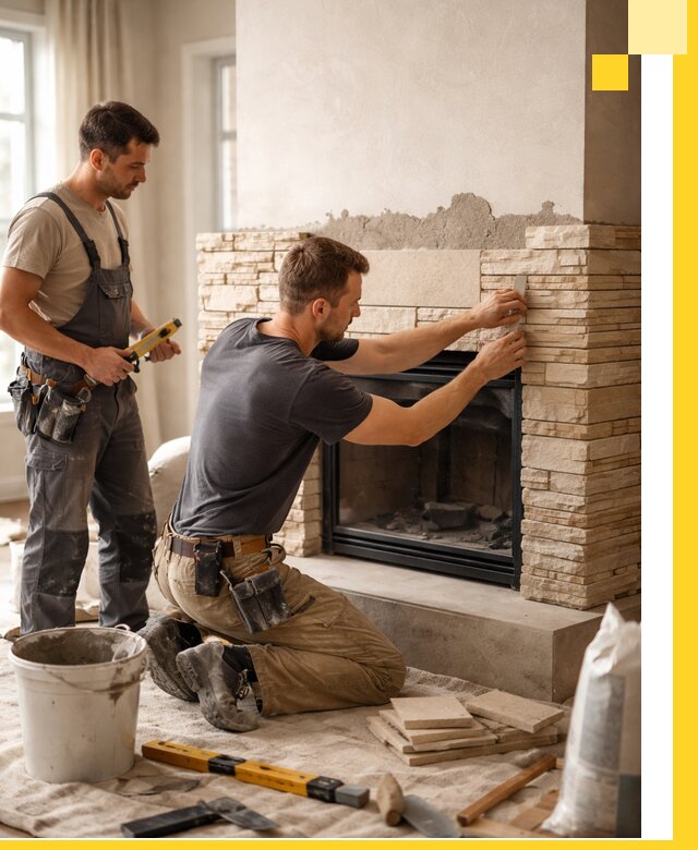 Установка и монтаж каминов для загородного дома в Копейске