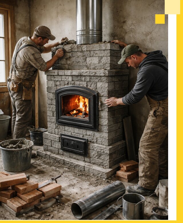 Производство, поставка и монтаж дровяных печей в Копейске