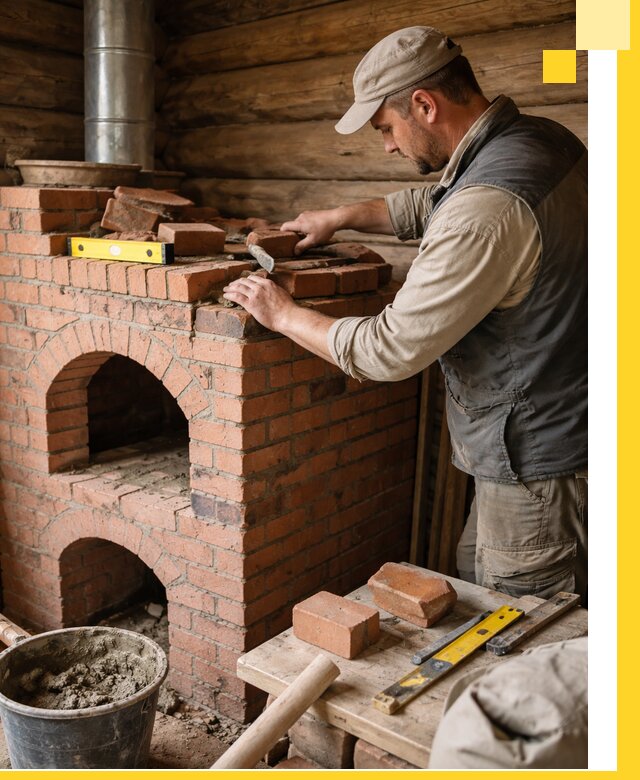 Изготовление и установка русских печей в Копейске под ключ