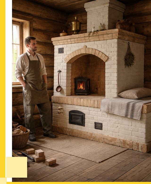 Русские печи с лежанкой под ключ в Копейске от 153945 р. ЭриданКпс