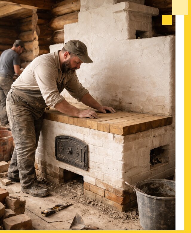 Проектирование и установка русской печи с лежанкой в Копейске