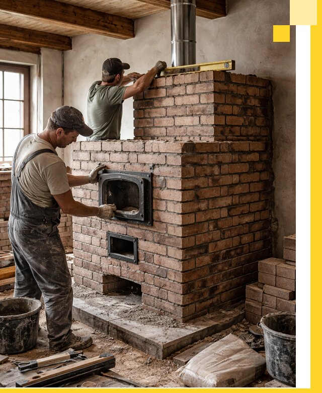 Печи для загородного дома под ключ в Копейске — монтаж и сервис