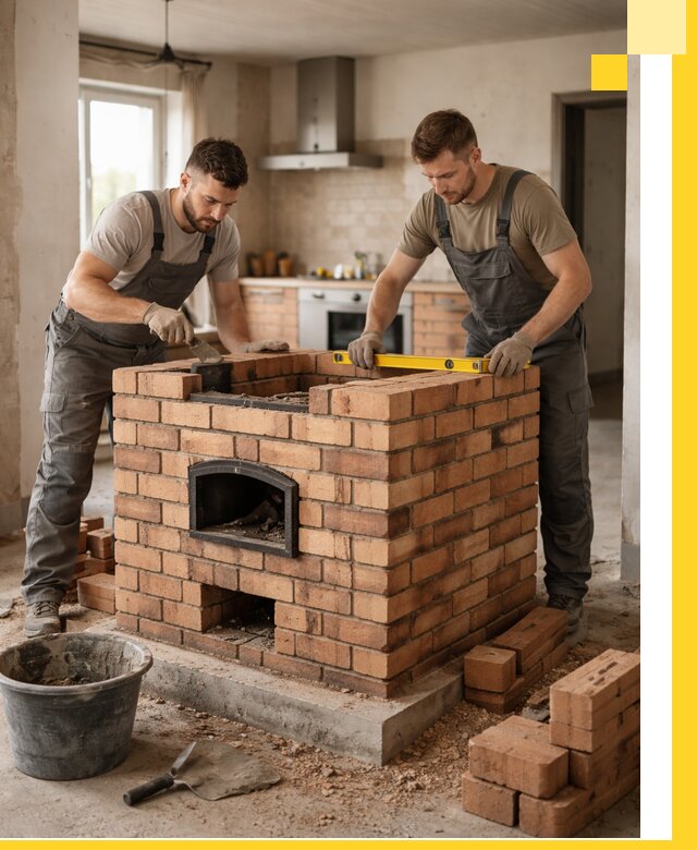 Установка и монтаж печей в частном доме в Копейске под ключ