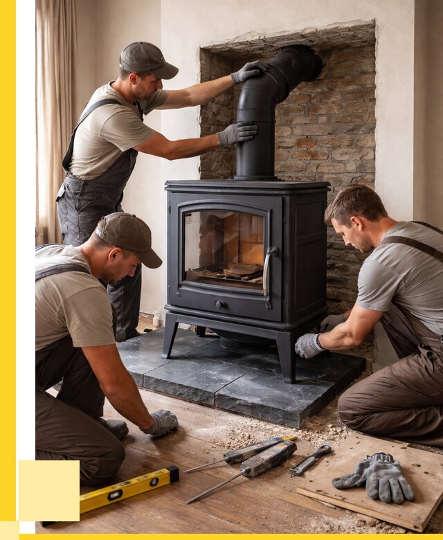 Монтаж печи камина в частном доме в Копейске от 25658 р. | ЭриданКпс