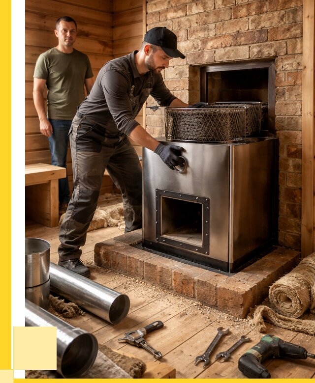 Монтаж банных печей под ключ в Копейске от 18473 р., ЭриданКпс