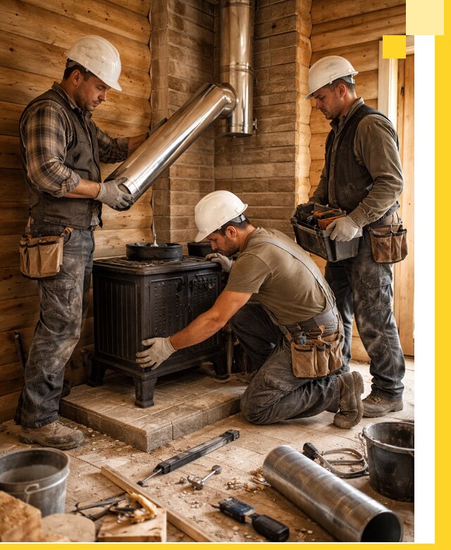 Профессиональный монтаж банных печей и дымоходов в Копейске