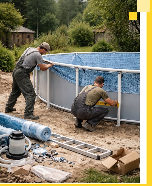 Установка и монтаж каркасных бассейнов в Копейске под ключ