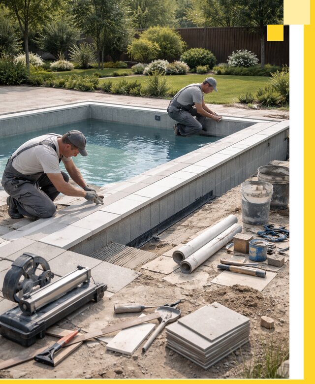 Строительство открытых бассейнов под ключ в Копейске профессионально