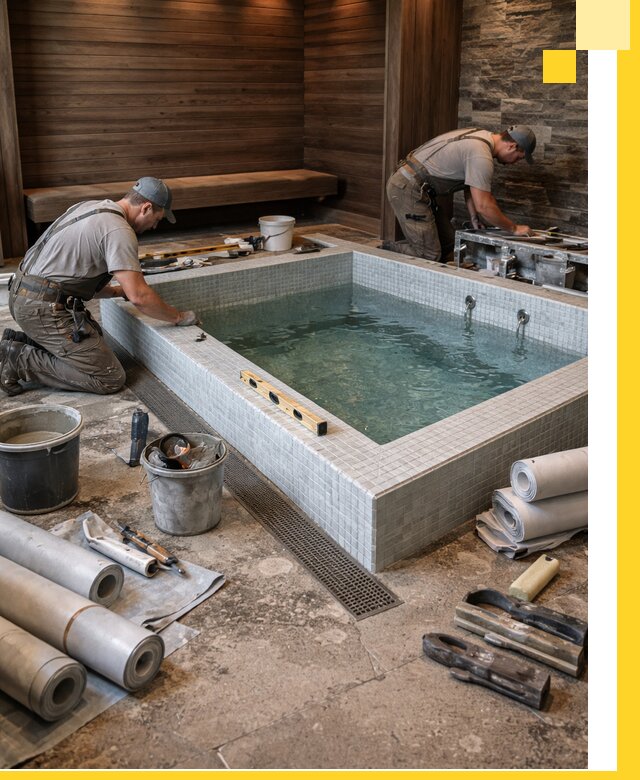 Установка и строительство бассейнов для сауны в Копейске