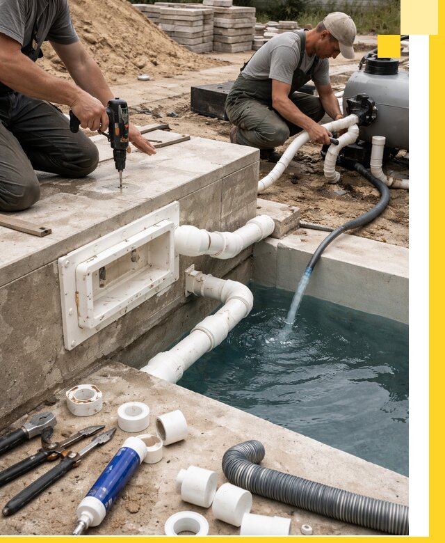 Строительство скиммерных бассейнов под ключ в Копейске