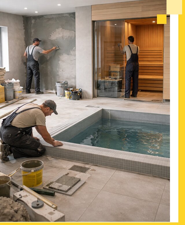 Проектирование и строительство сауны с бассейном в Копейске