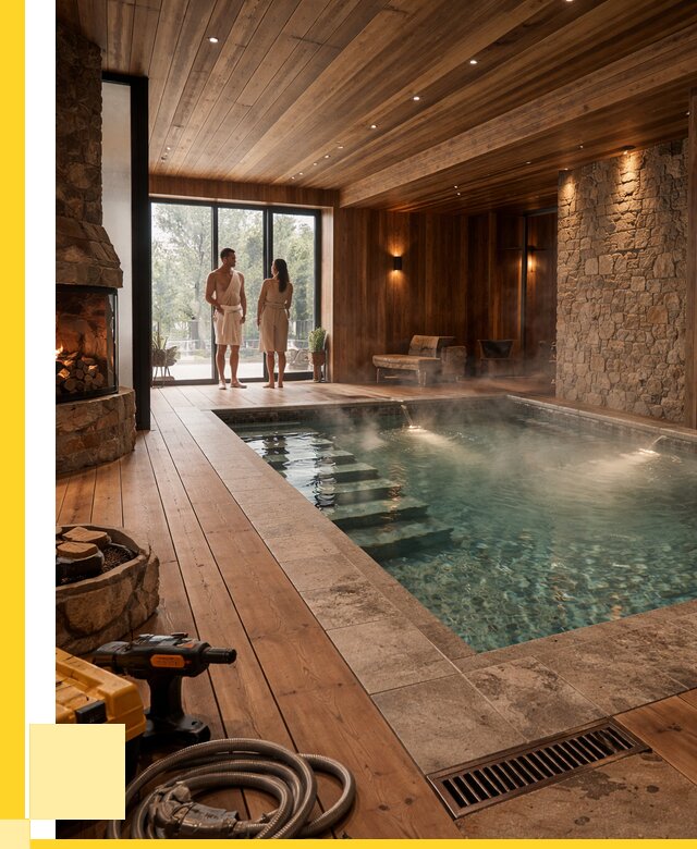 Проекты бань с бассейном под ключ в Копейске от 76973 р., ЭриданКпс