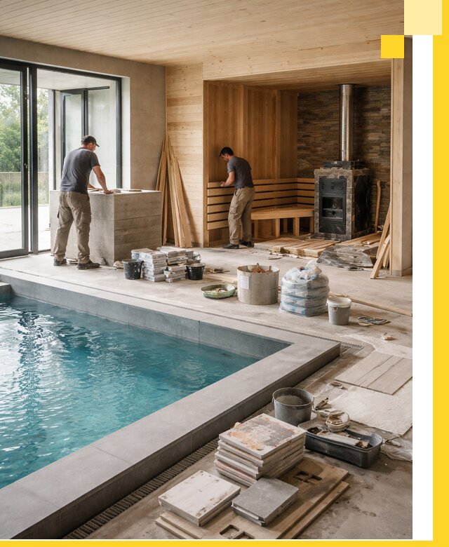 Проектирование и строительство бань с бассейном в Копейске