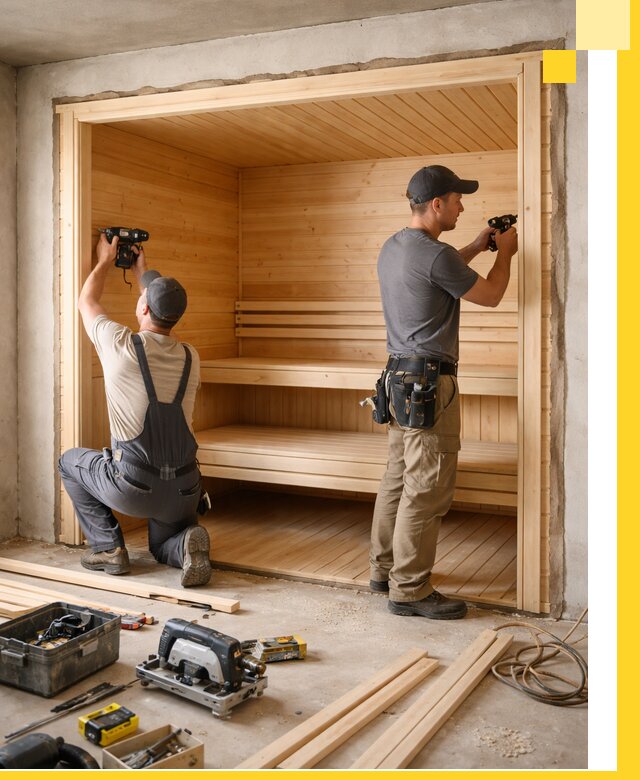 Монтаж саун под ключ в Копейске — проектирование и установка