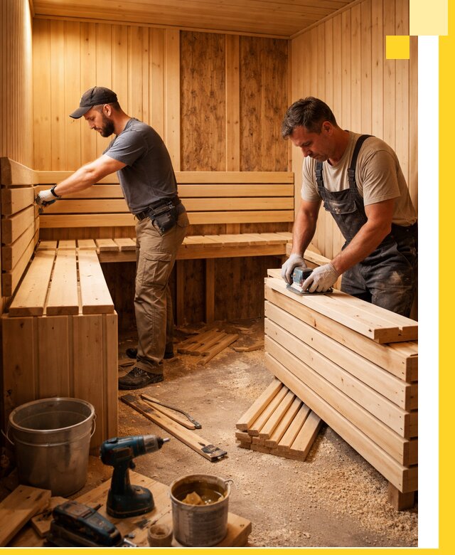 Профессиональный комплексный ремонт саун под ключ в Копейске