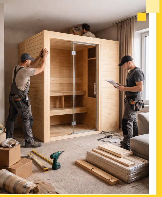 Установка и благоустройство саун в квартире в Копейске