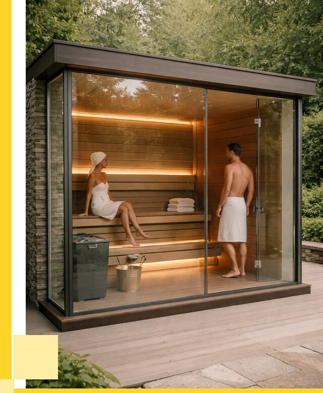 Сауна стеклянная и двери для сауны в Копейске от 256575 р. | ЭриданКпс