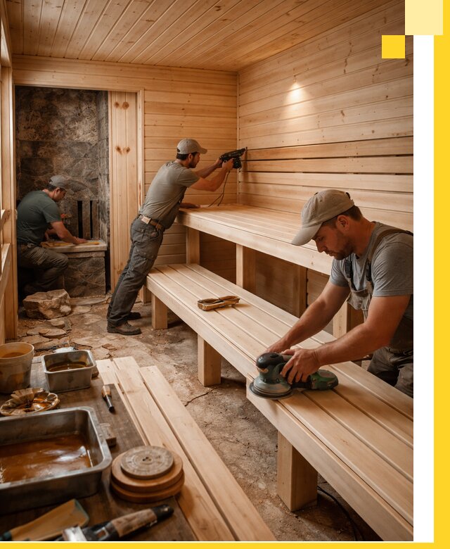 Профессиональная отделка бань в Копейске под ключ, с гарантией