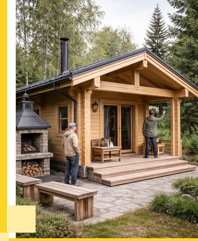 Деревянные бани под ключ в Копейске от 461835 р. | ЭриданКпс