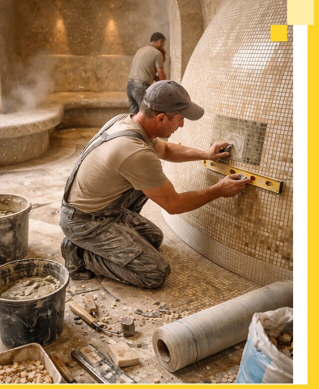 Хамам под ключ в Копейске: проектирование, строительство, отделка