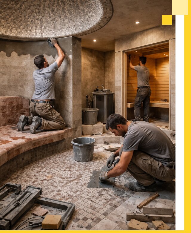 Проект и строительство хамама бани и сауны под ключ в Копейске