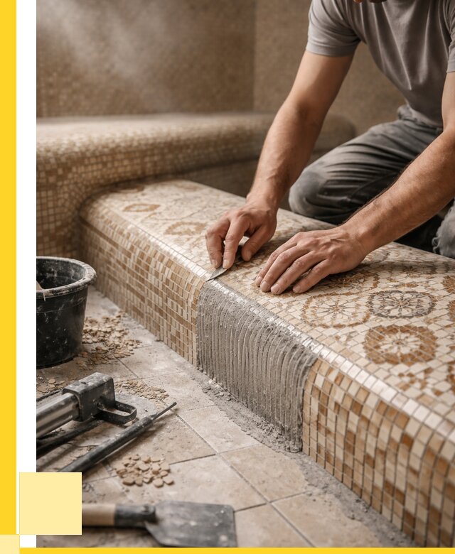 Плитка для хамама под ключ в Копейске от 3592 р. | ЭриданКпс