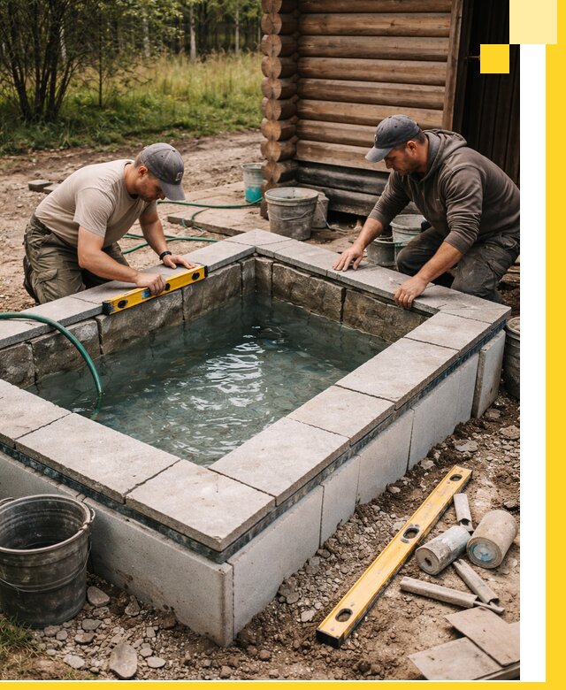 Изготовление и установка холодных купелей под ключ в Копейске